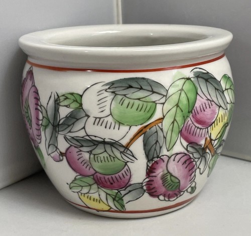 Vtg planter pot chinoiserie - vtg,