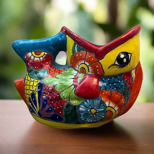 Rare talavera fish planter - fish,